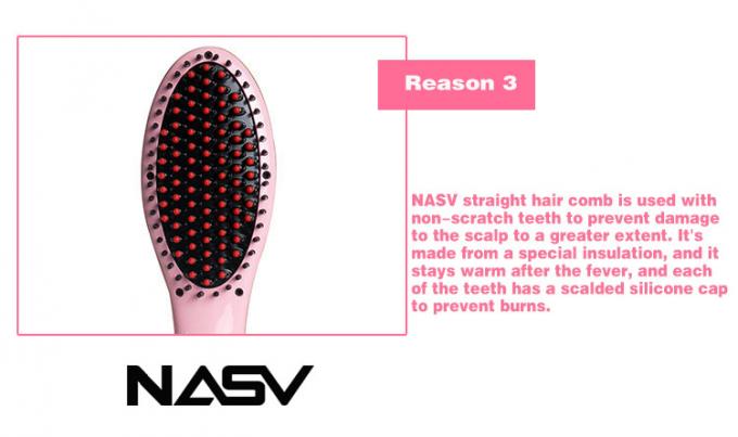 Machine électrique de beauté de maison de brosse de redresseur de cheveux NASV 100 avec l'affichage d'affichage à cristaux liquides